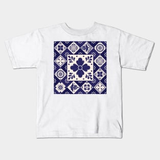 Mexican Talavera Tiles Pattern Kids T-Shirt